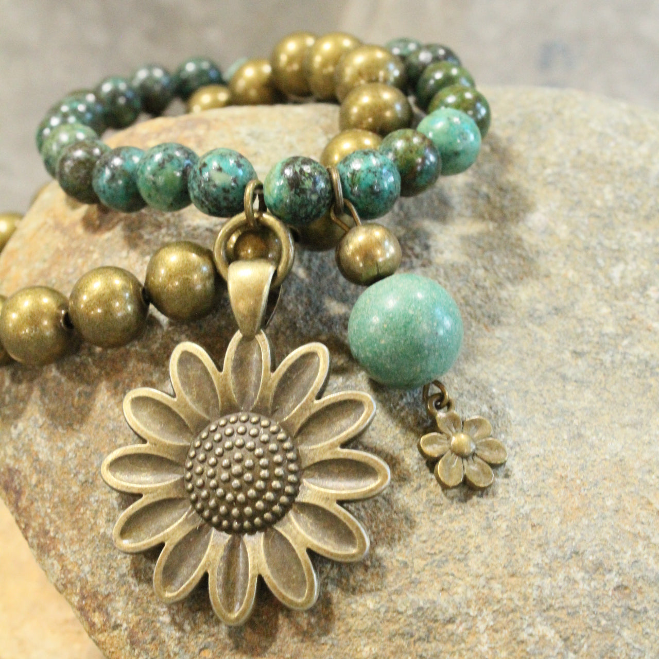 Signs Of Spring & Summer Flower Charm Stretch Bracelet Set