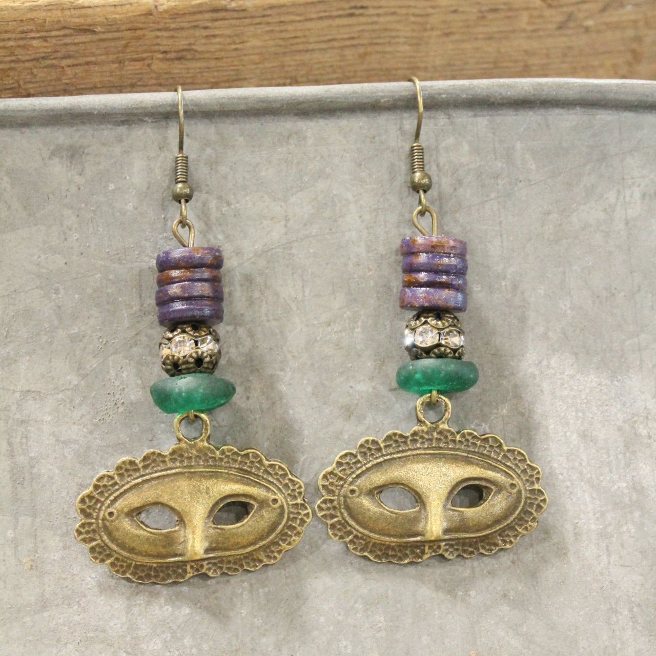 Masquerade Mardi Gras Charmed Earrings