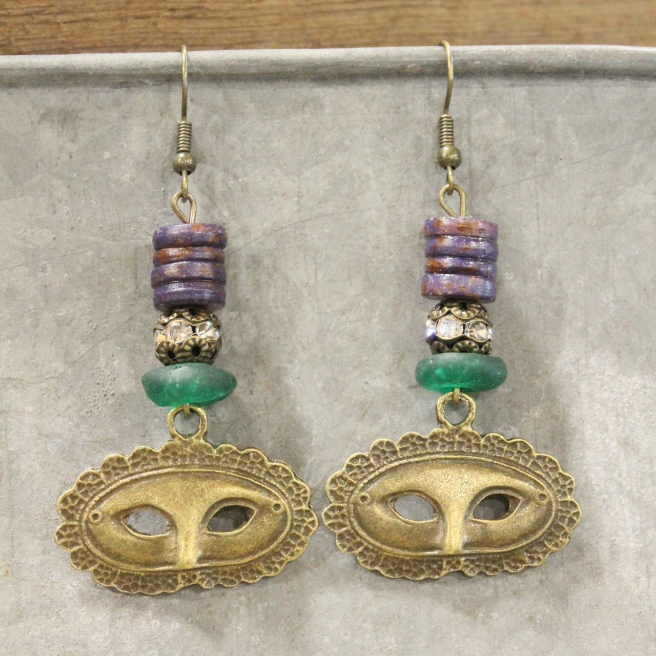 Masquerade Mardi Gras Charmed Earrings