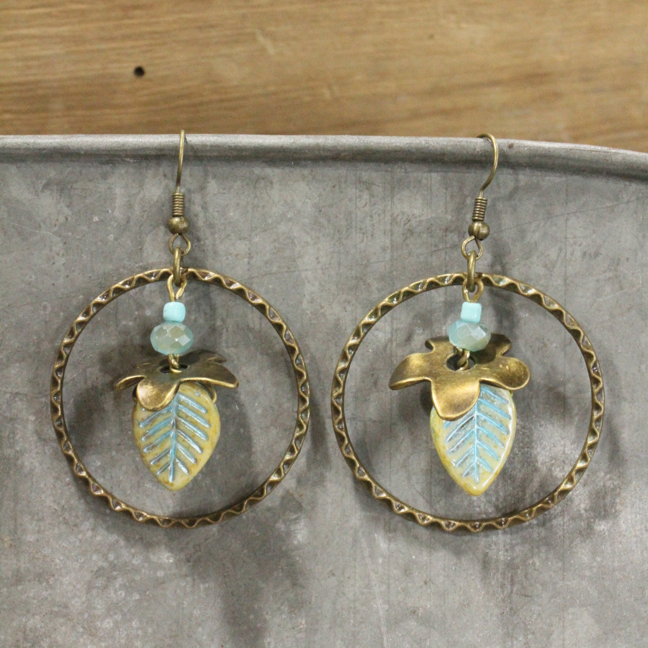 Crisp Fall Leaves Dangle Drop Earrings