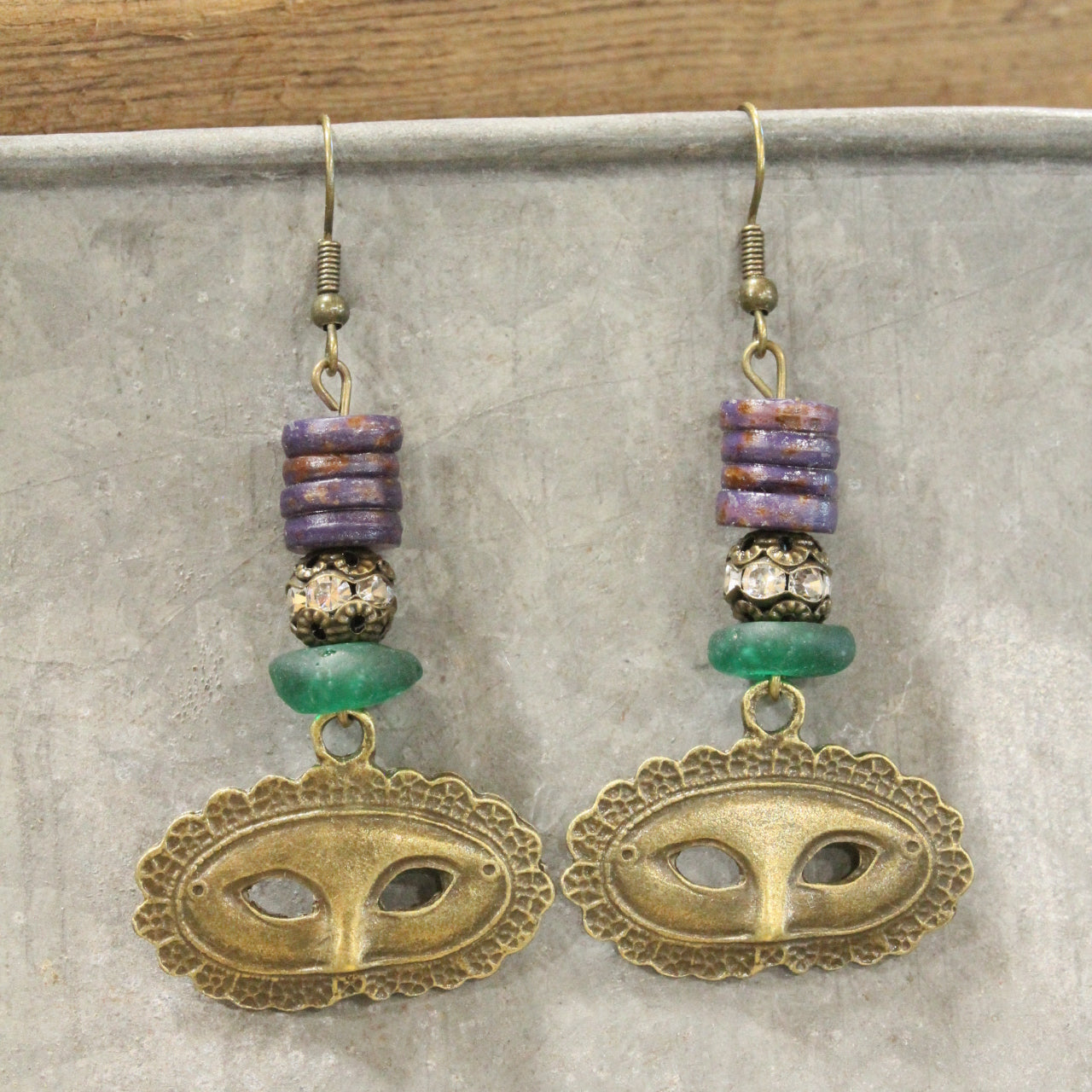 Masquerade Mardi Gras Charmed Earrings