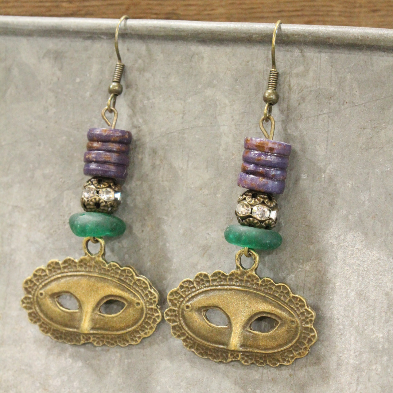 Masquerade Mardi Gras Charmed Earrings