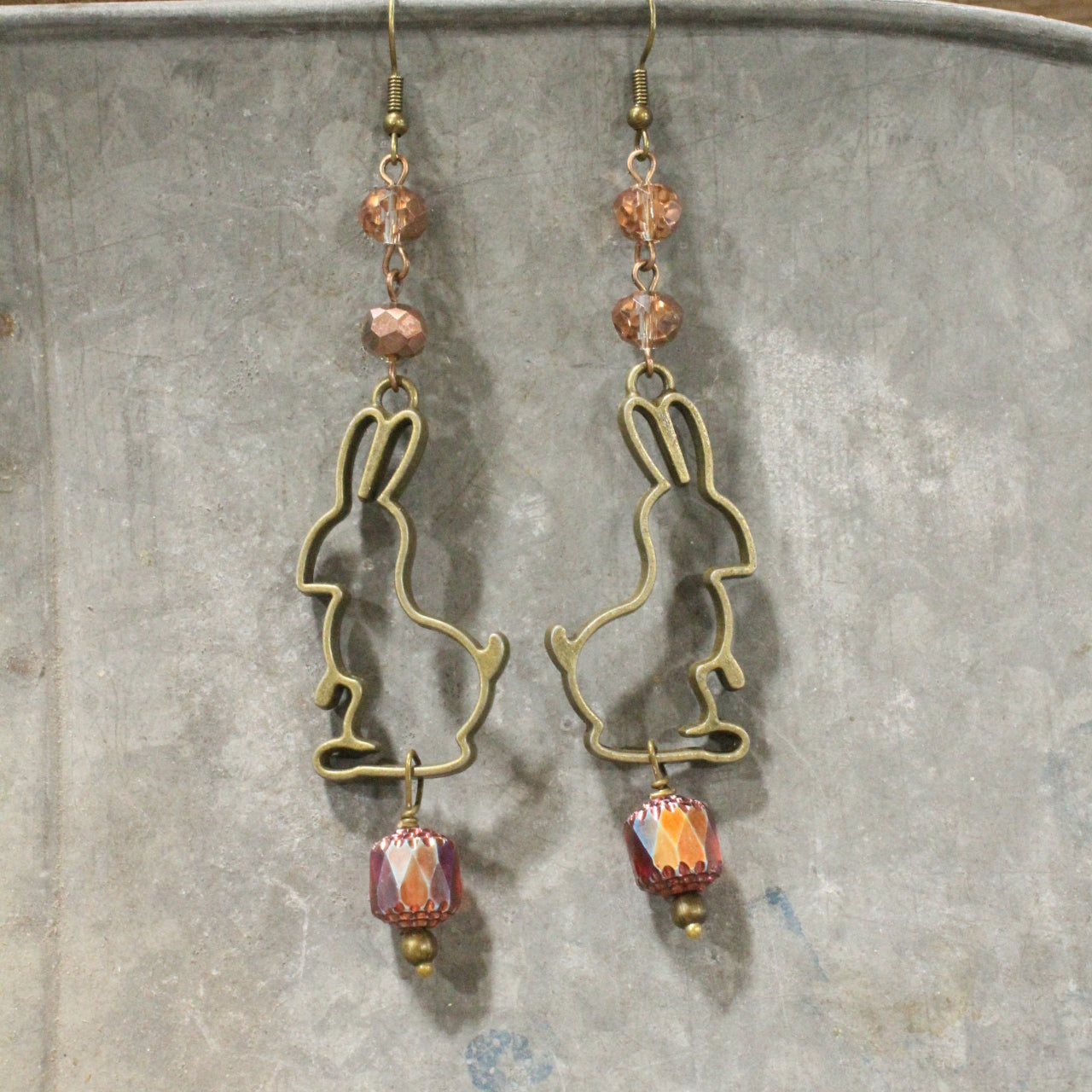 Czech Out These Cottontails Dangle Earrings