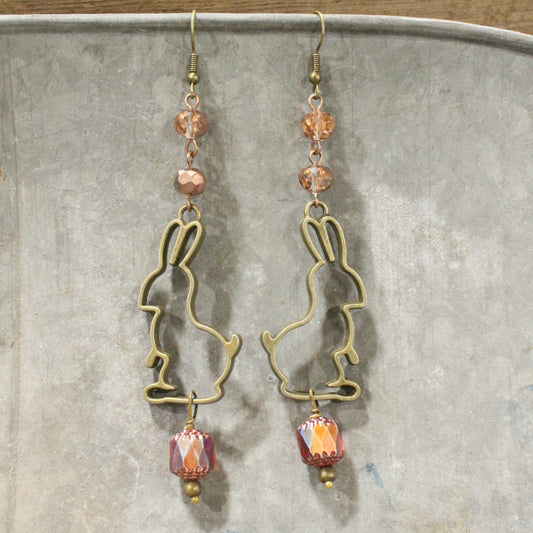 Czech Out These Cottontails Dangle Earrings