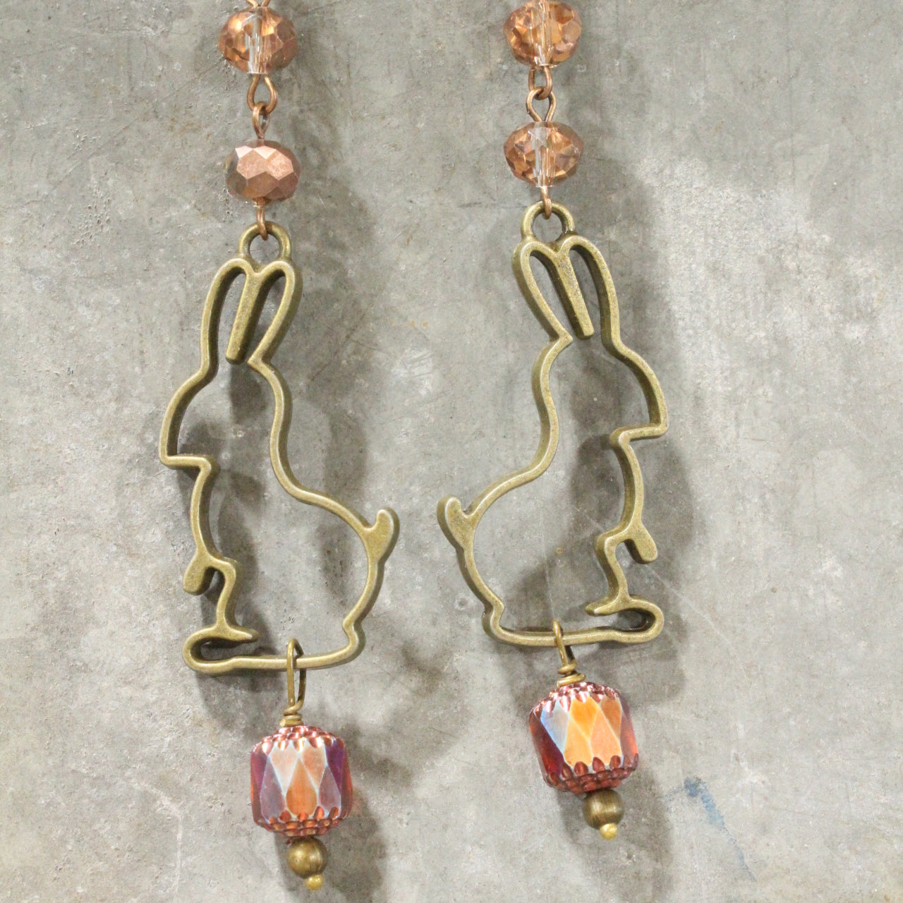 Czech Out These Cottontails Dangle Earrings