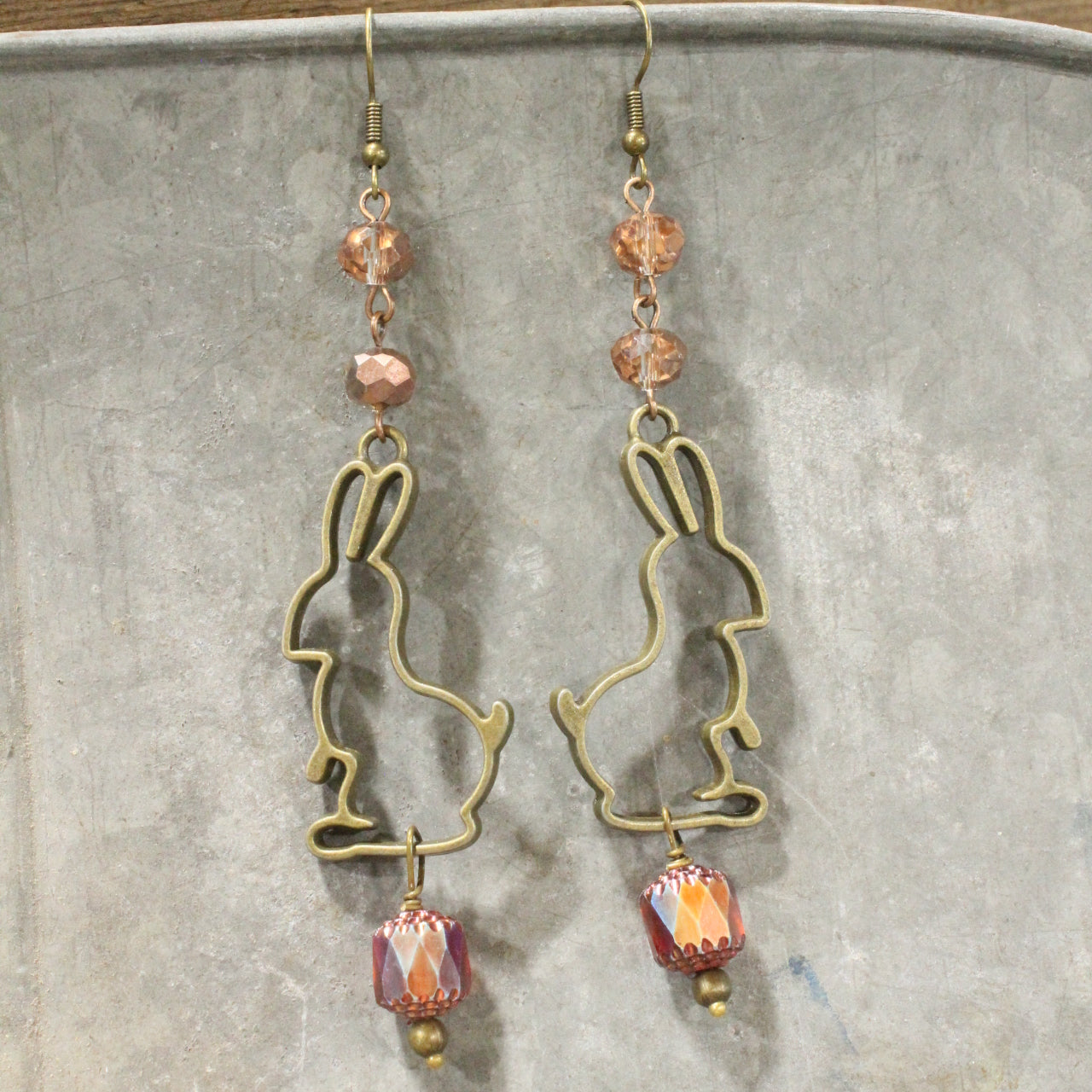 Czech Out These Cottontails Dangle Earrings