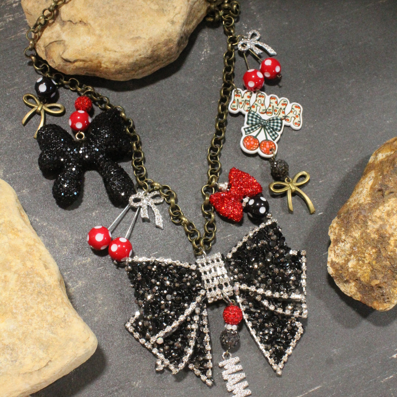 Mama... Sweet As Cherries Charm’d Necklace