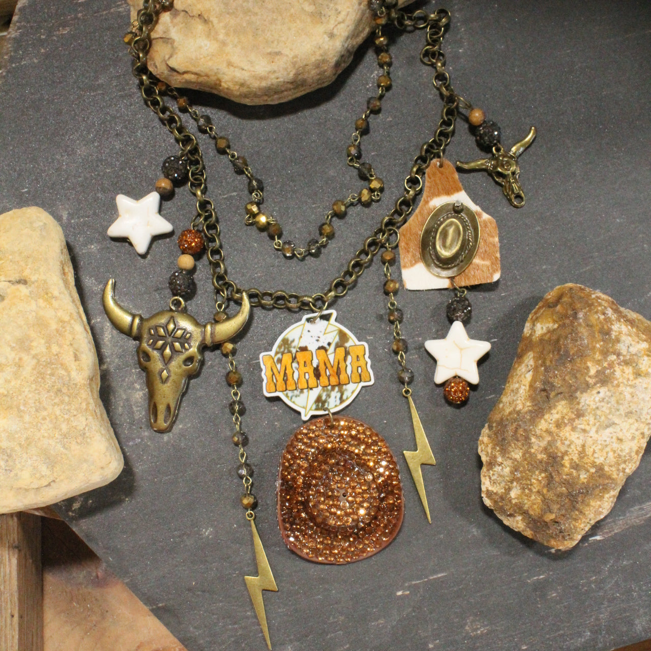 My Mama...A Bolt Of Lightning Charm'd Necklace