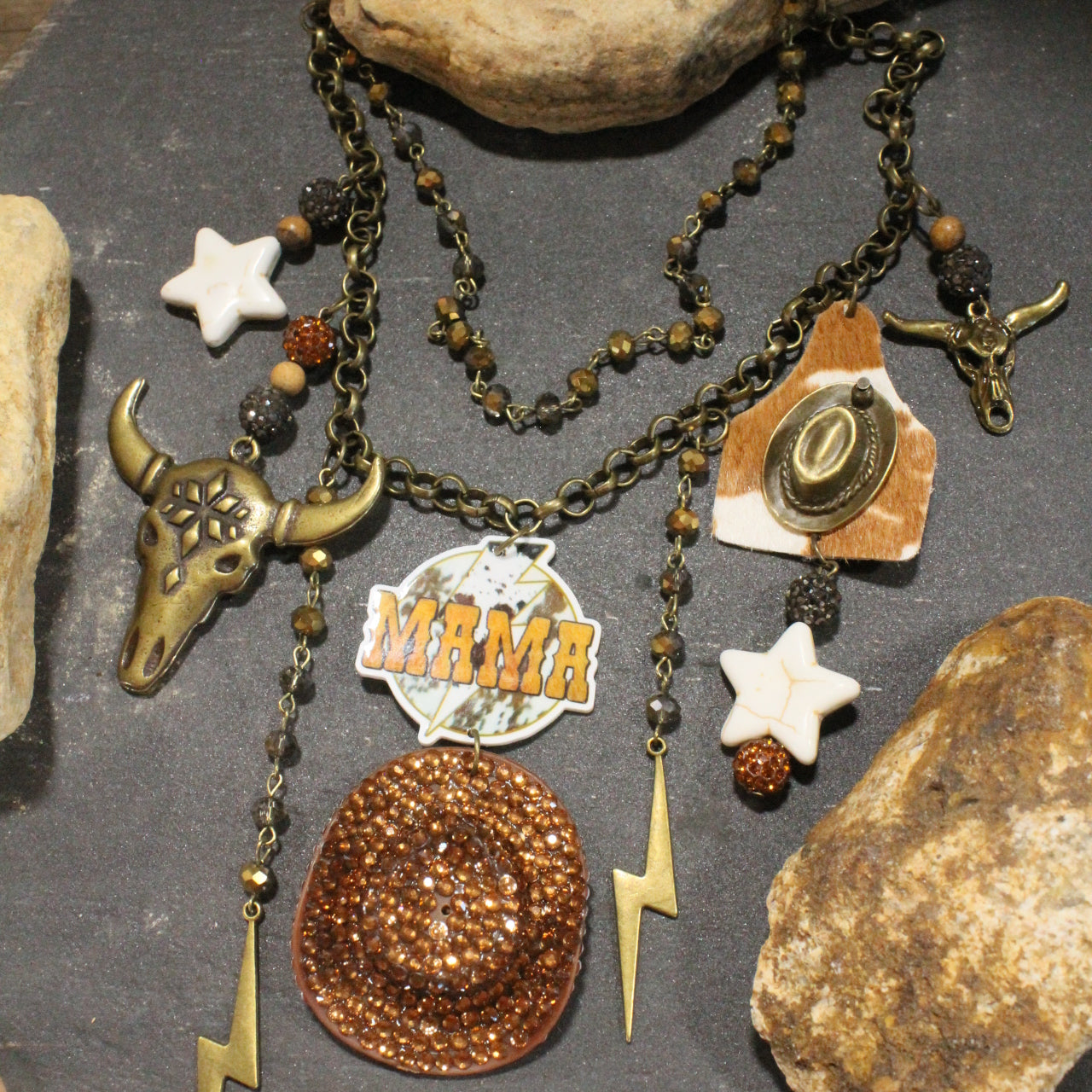My Mama...A Bolt Of Lightning Charm'd Necklace