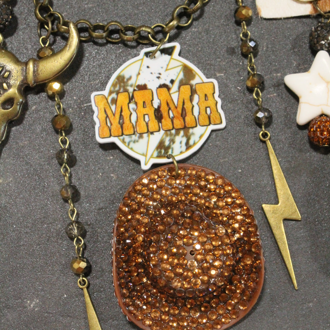 My Mama...A Bolt Of Lightning Charm'd Necklace