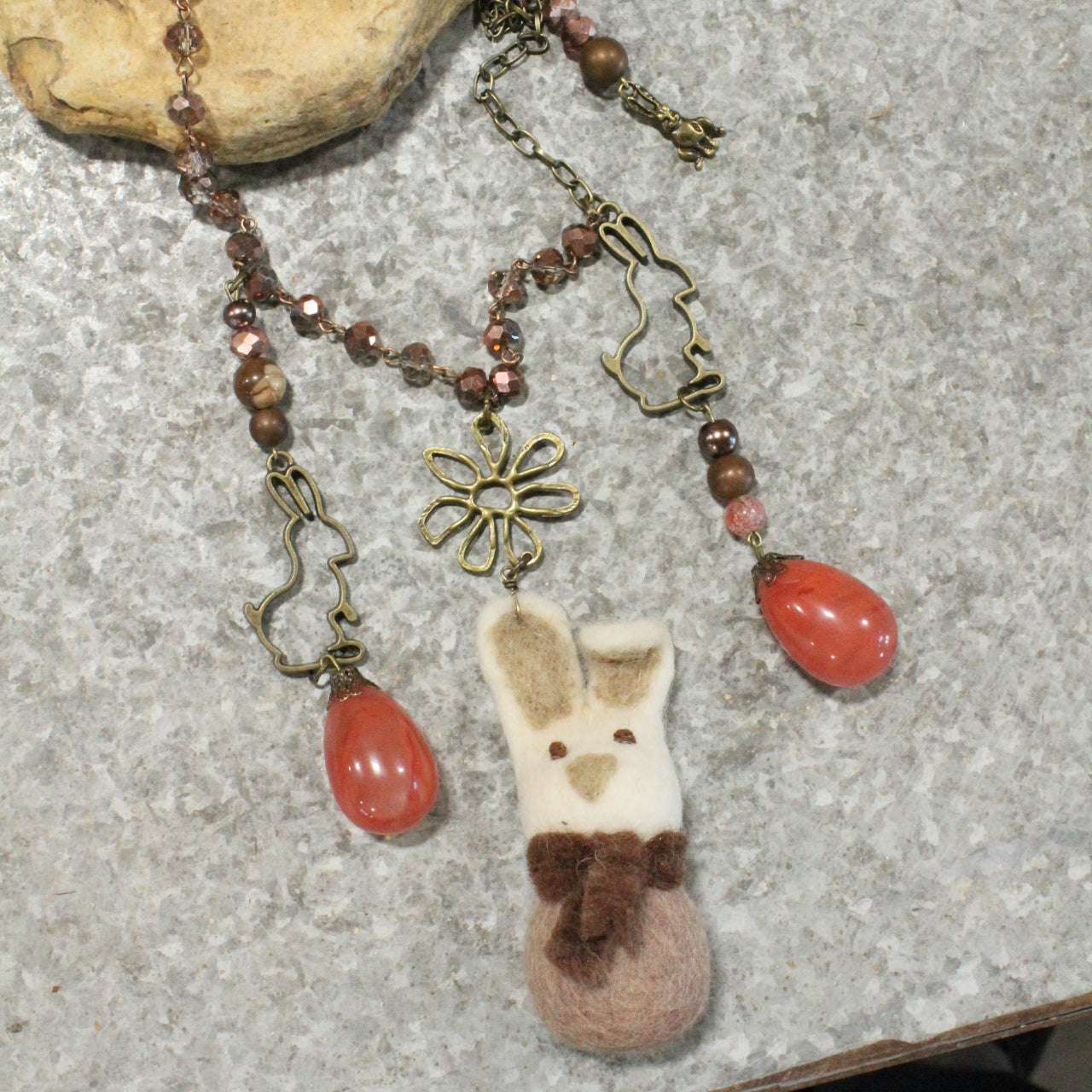 Czech Out These Cottontails Charmed Necklace