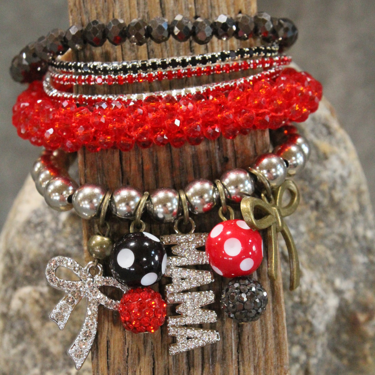 Mama... Sweet As Cherries Bracelet Set
