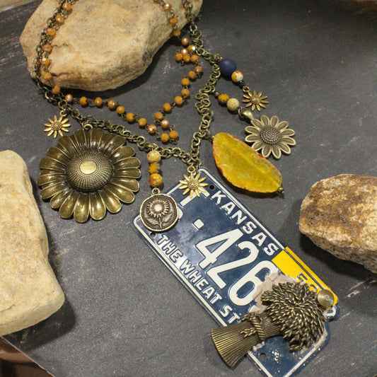 Travel Time In Kansas Layered Necklace
