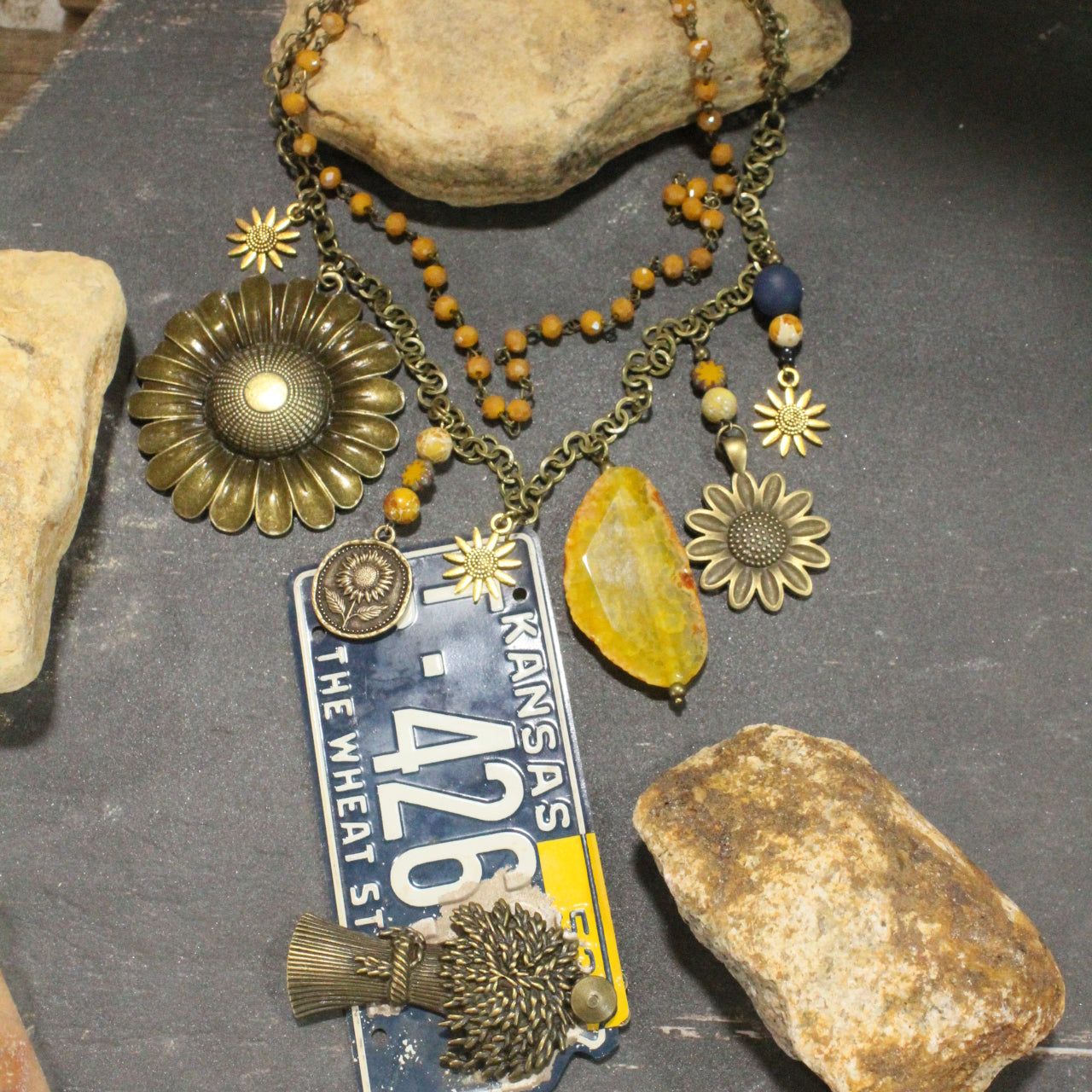 Travel Time In Kansas Layered Necklace