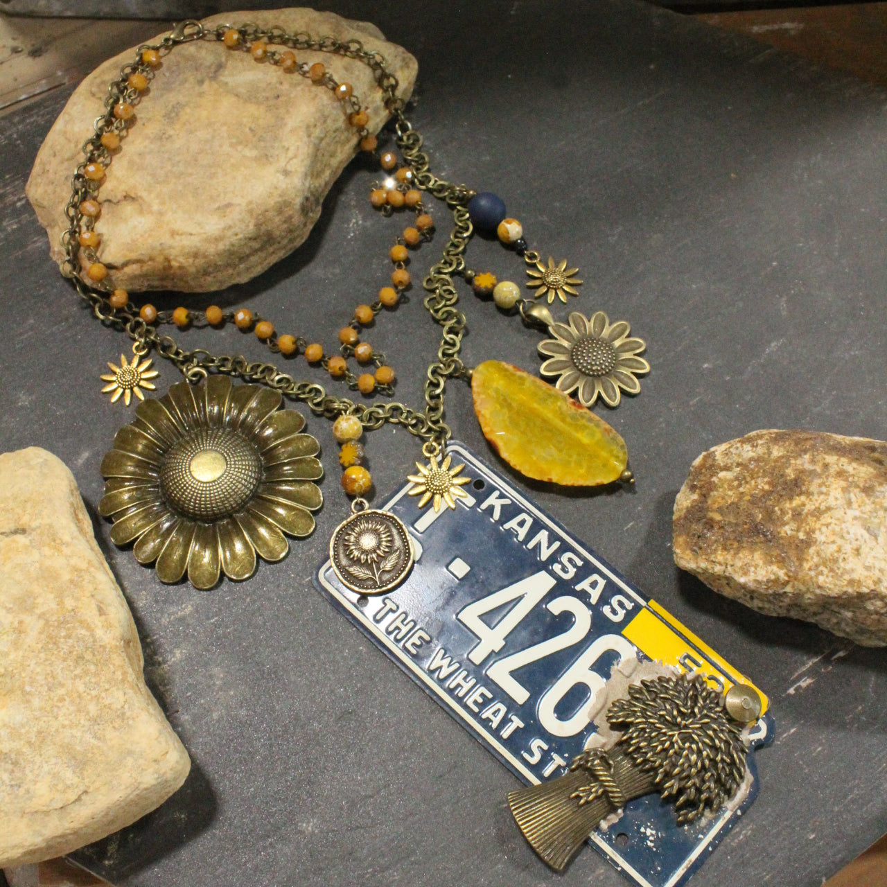 Travel Time In Kansas Layered Necklace