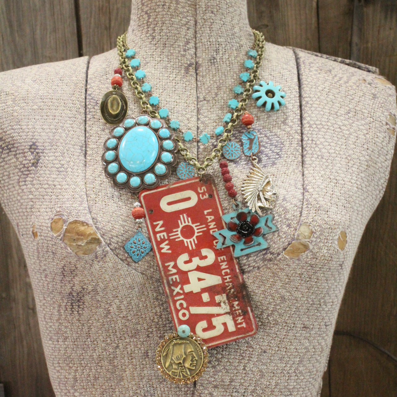 Travel Time In New Mexico Layered Necklace