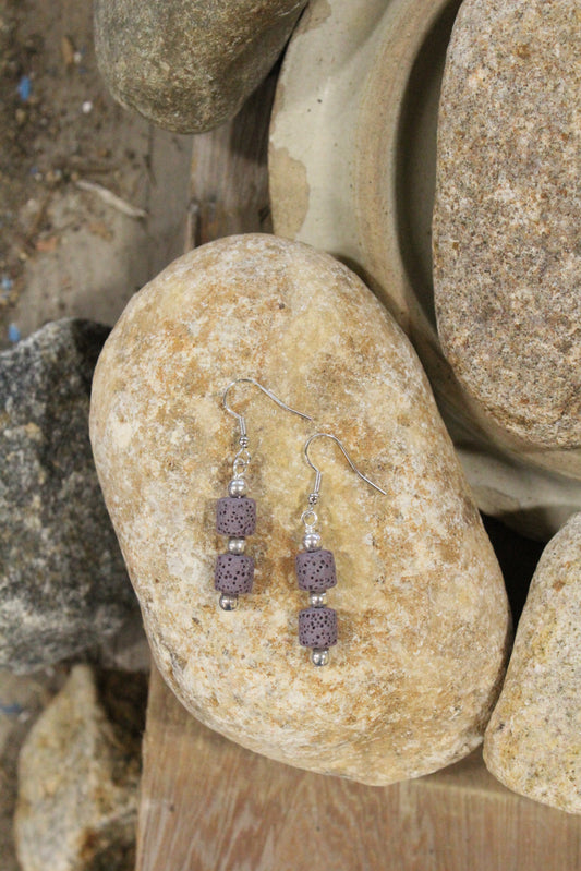Rock Solid Lavender Earrings