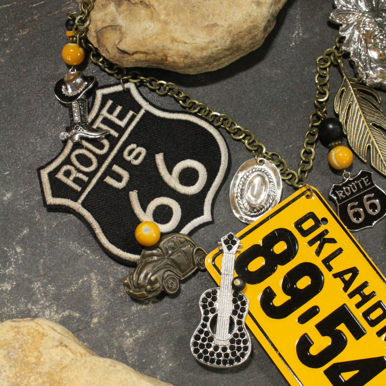 Travel Time In Oklahoma Layered Necklace