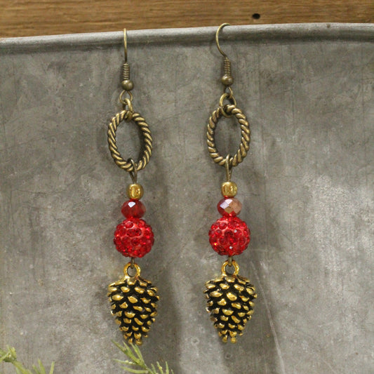 Bold & Beautiful Pinecone Earrings