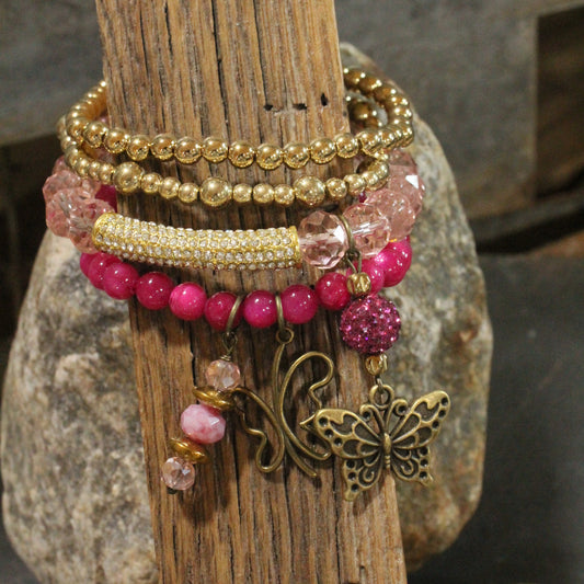 Bold Beauty Butterfly Bracelet Set