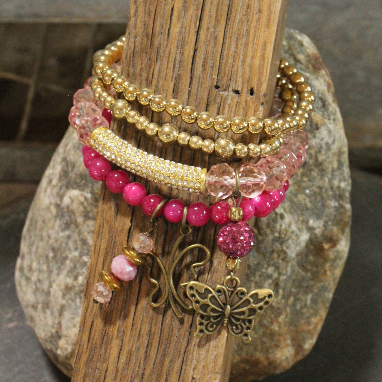 Bold Beauty Butterfly Bracelet Set
