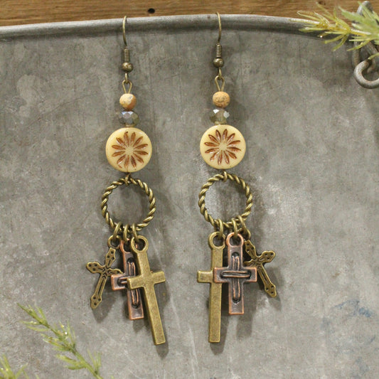 Vintage Angel & Bells Charm'd Earrings