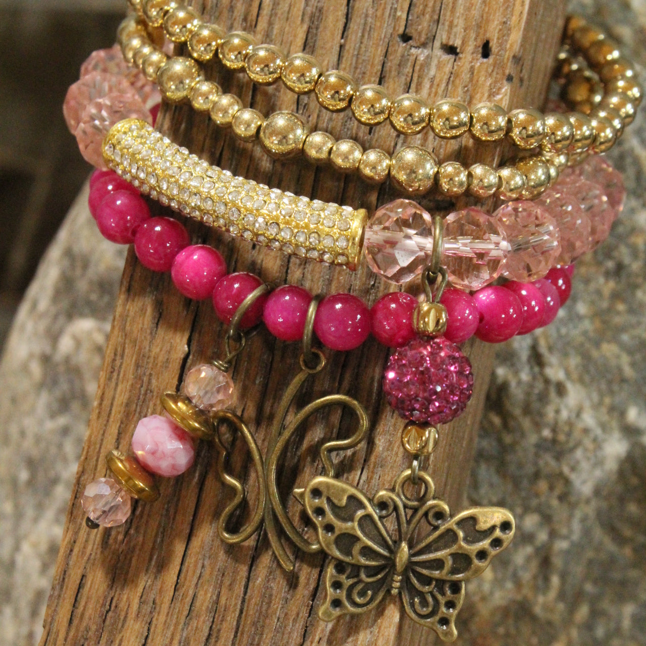 Bold Beauty Butterfly Bracelet Set
