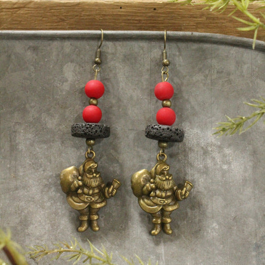Special Delivery Santa Earrings