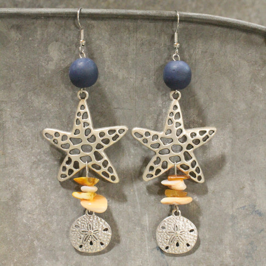 Taken In The Waves Dangle Earrings