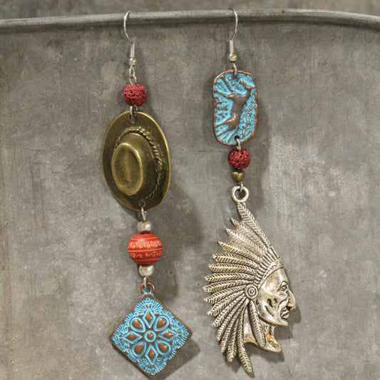 Cowboys & Indians Dangle Earrings