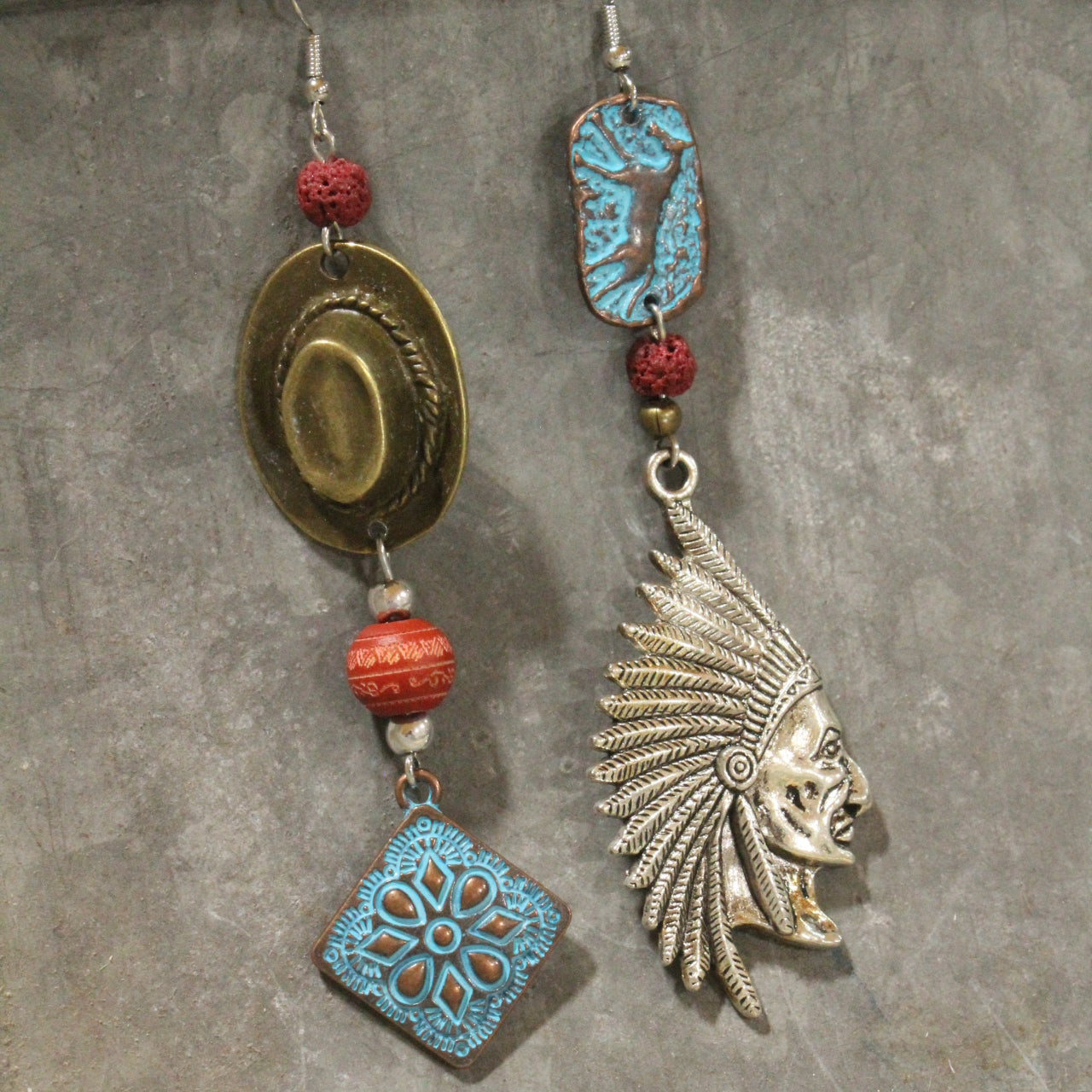 Cowboys & Indians Dangle Earrings