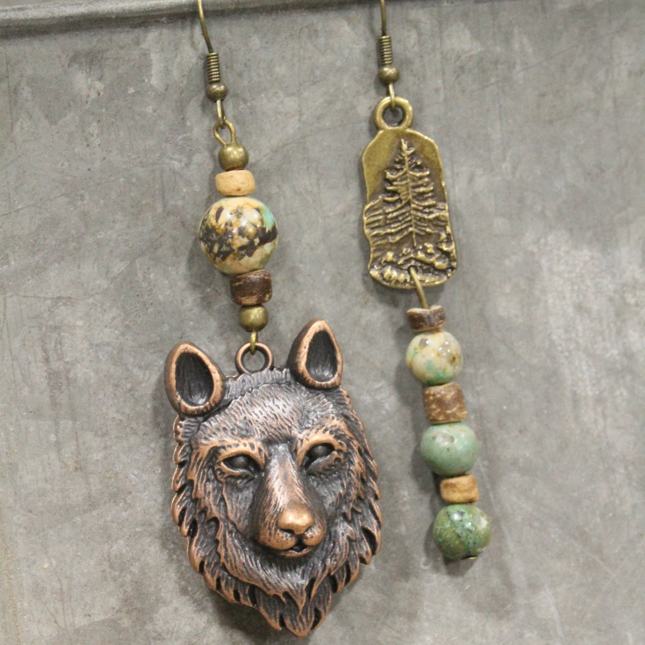 World Of the Wolves Dangle Earrings