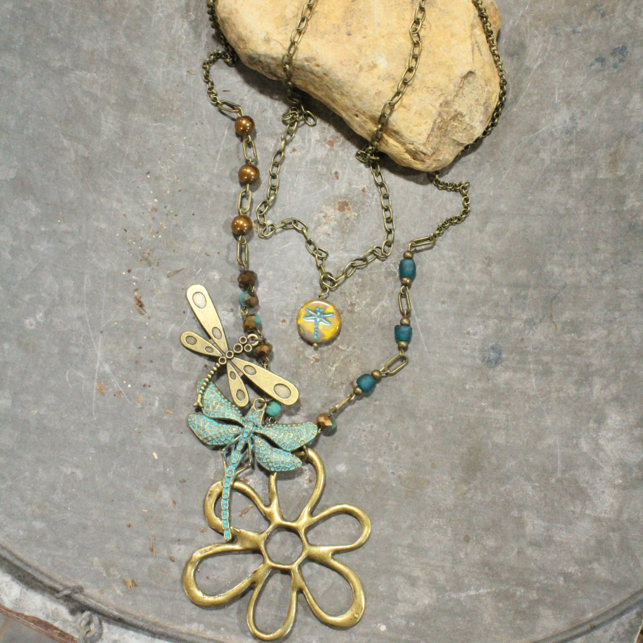 Catch Me If You Can Dragonfly Layered Necklace