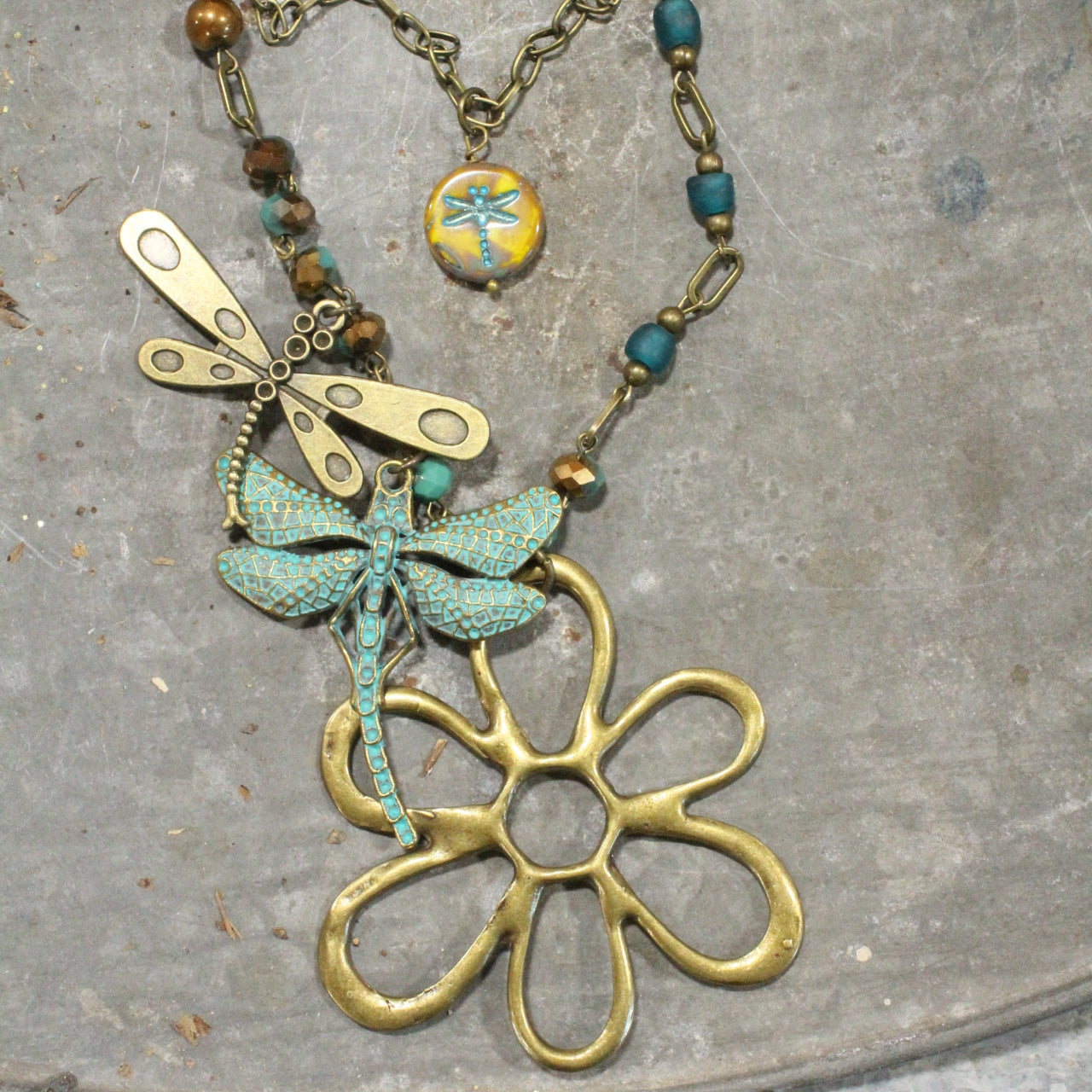 Catch Me If You Can Dragonfly Layered Necklace