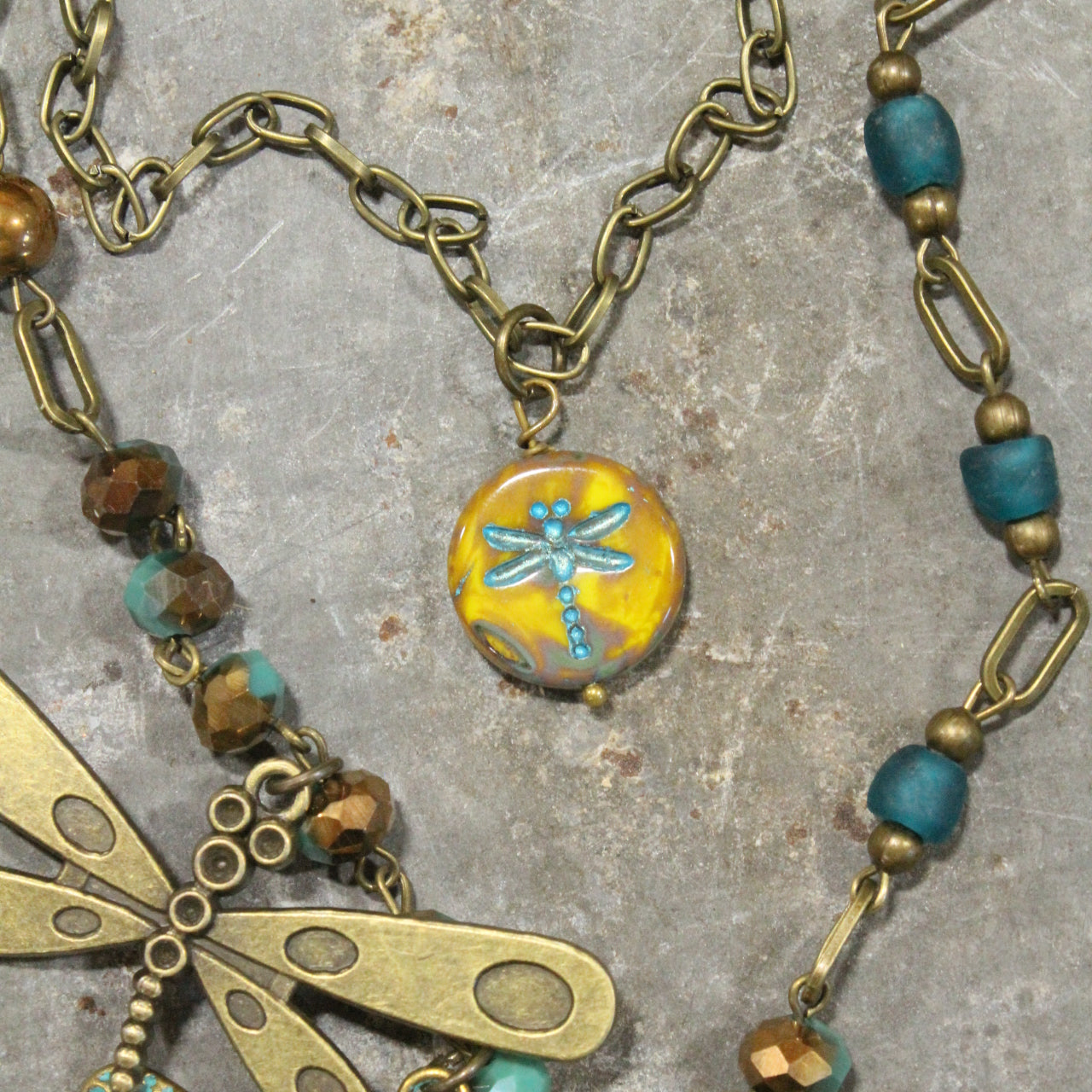 Catch Me If You Can Dragonfly Layered Necklace