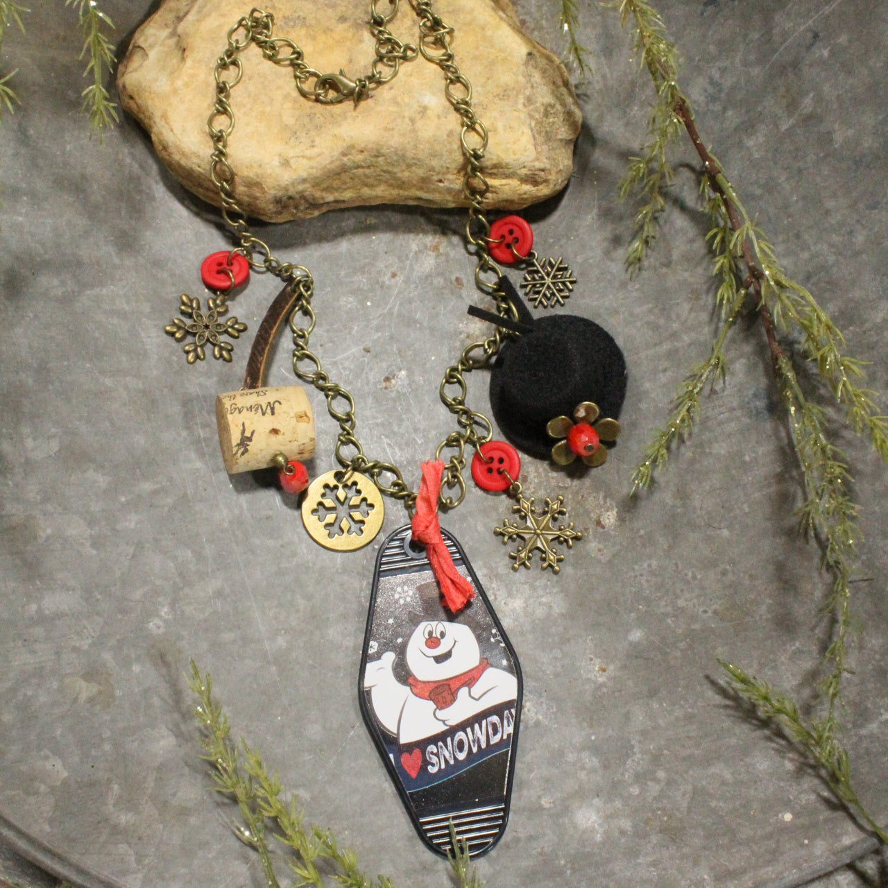 Frosty The Snowman Charm'd Necklace