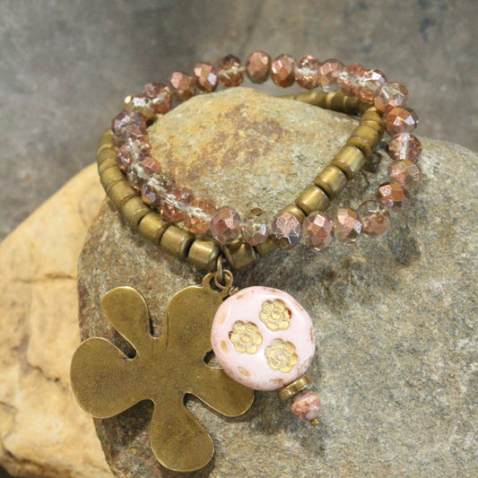 Blushing Bunny Golden Charmed Bracelet Set