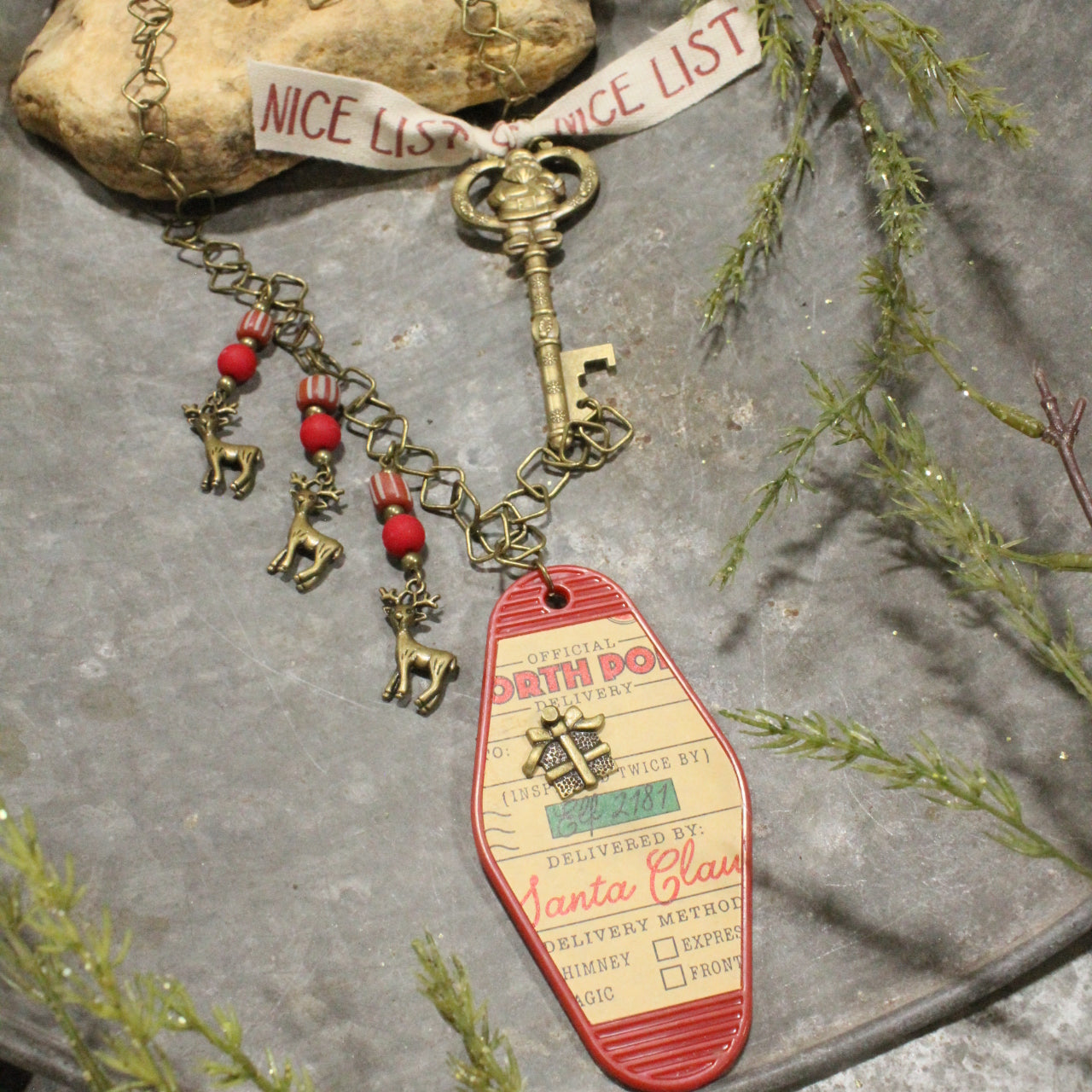 Ticket To The North Pole Charm'd Necklace