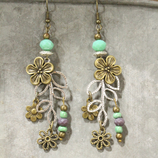 Buzzing By Bee Flower Drop Earrings