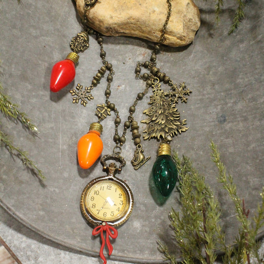 Time For Lights Christmas Charm'd Necklace