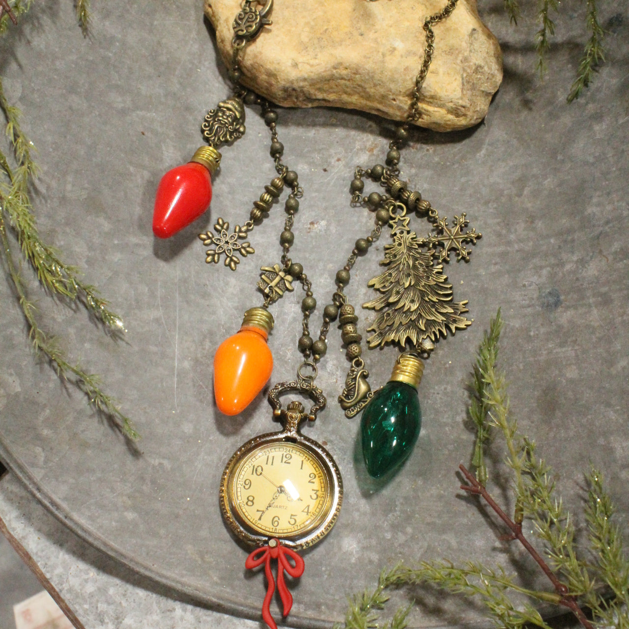 Time For Lights Christmas Charm'd Necklace