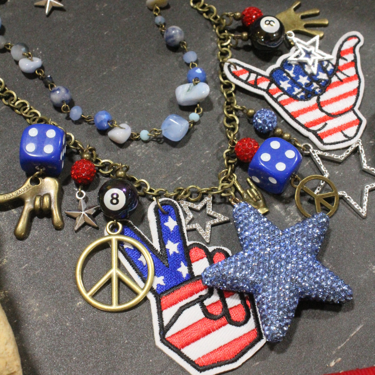 Hangin' Loose In The USA Charm'd Necklace