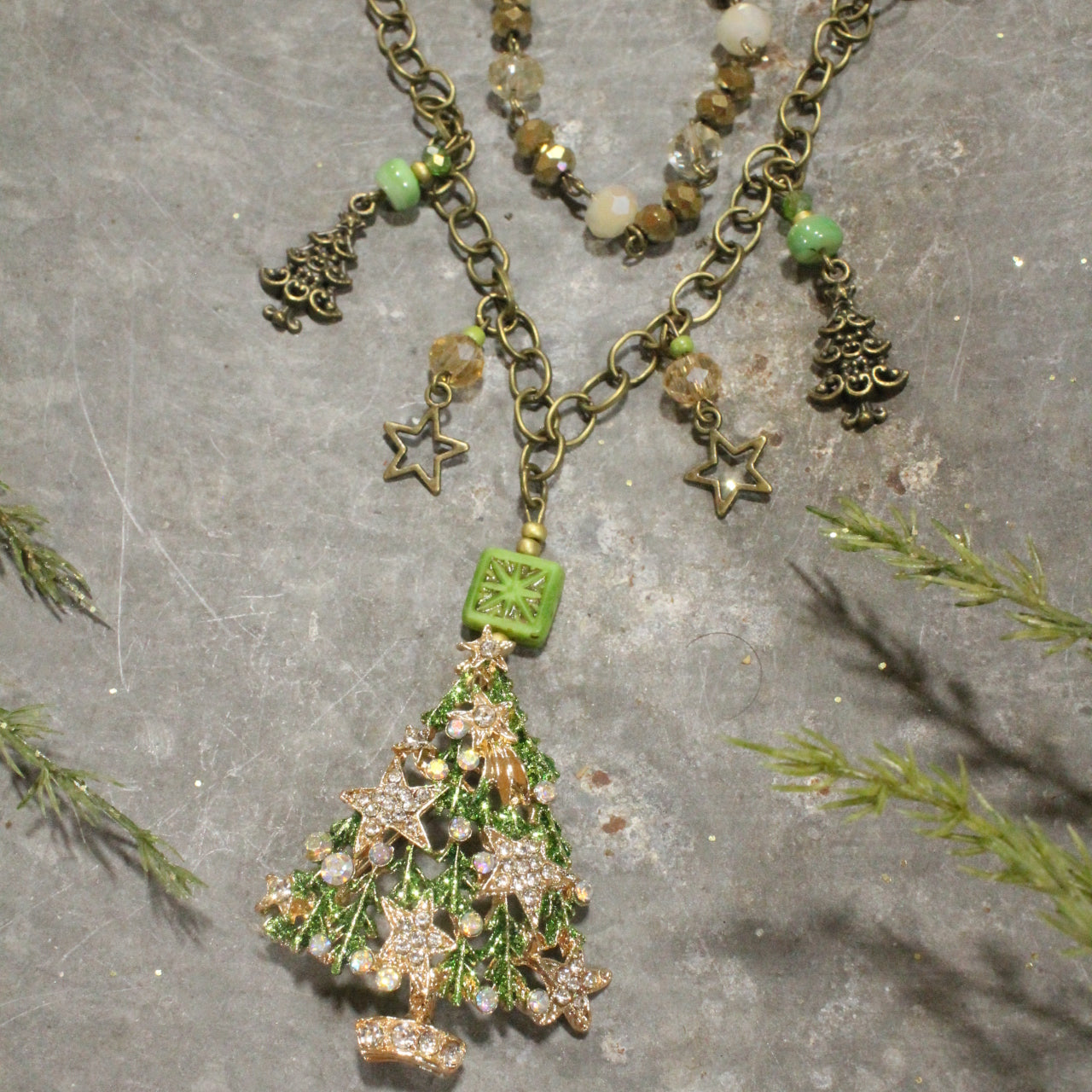 Shining Star Tree Charm'd Necklace