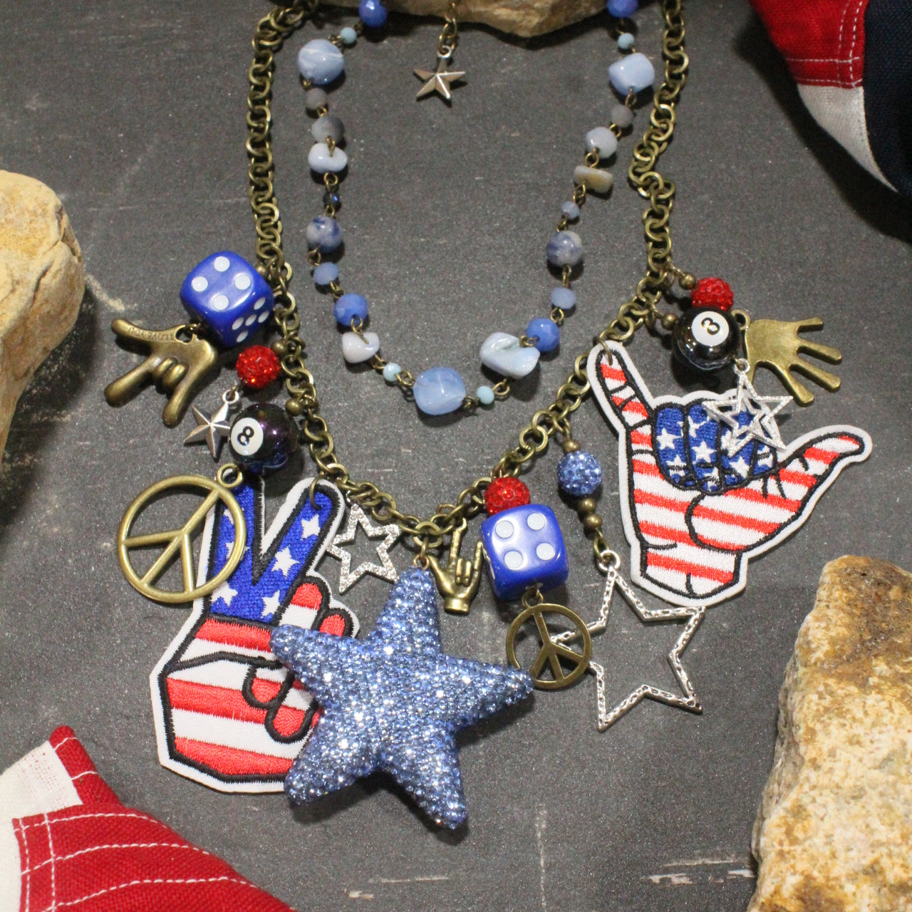 Hangin' Loose In The USA Charm'd Necklace