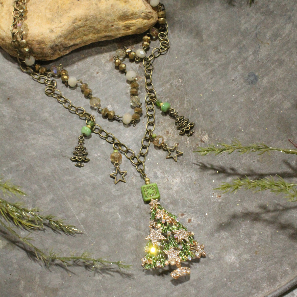 Shining Star Tree Charm'd Necklace