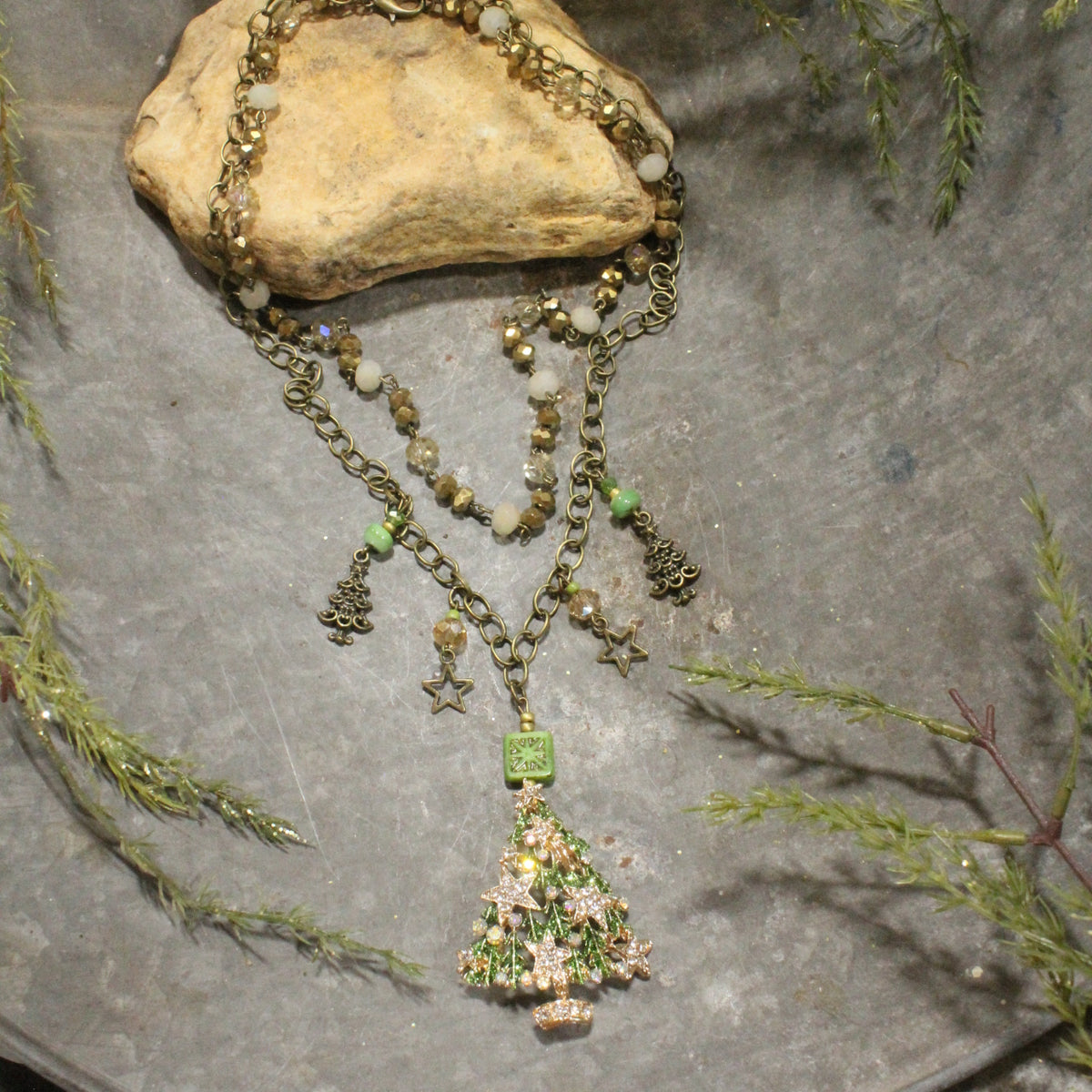 Shining Star Tree Charm'd Necklace