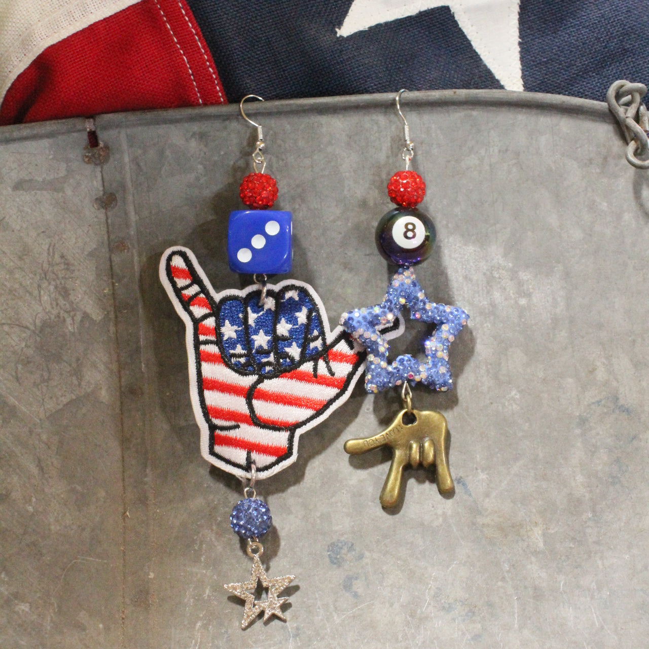 Hangin' Loose In The USA Dangle Earrings