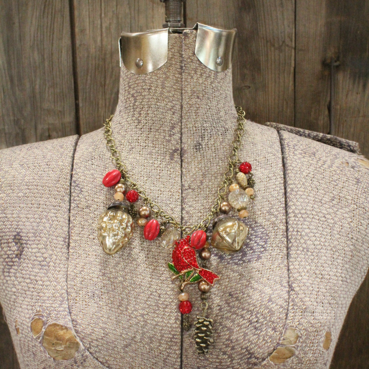 Lady Cardinal Charm'd Necklace