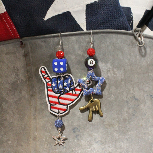 Hangin' Loose In The USA Dangle Earrings