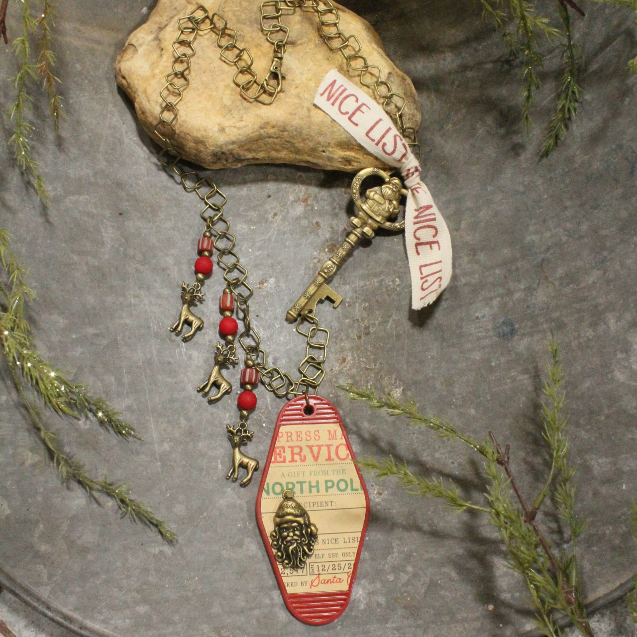 Ticket To The North Pole Charm'd Necklace